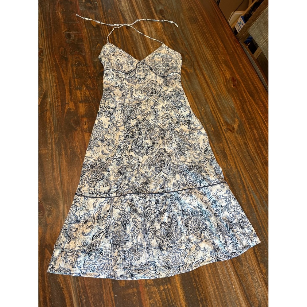 Mexx Blue and White Paisley Midi Dress